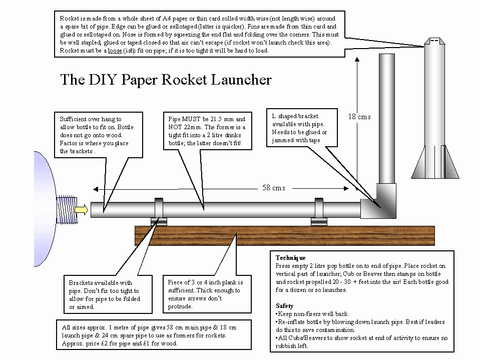 paper rocket launcher plans